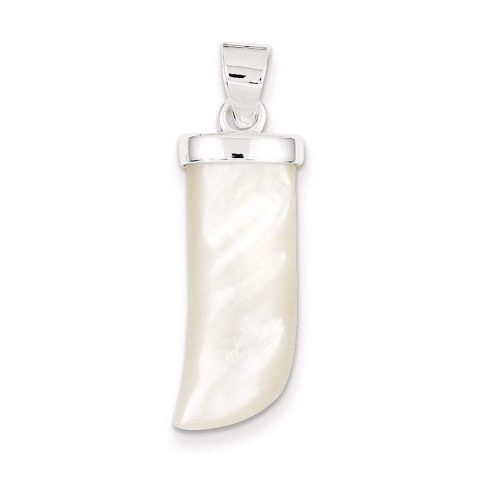 Mother of Pearl Tiger Claw Pendant Sterling Silver QC4734, MPN: QC4734, 723252354607