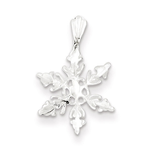 Snowflake Pendant Diamond-cut Sterling Silver QC4745, MPN: QC4745, 883957975740