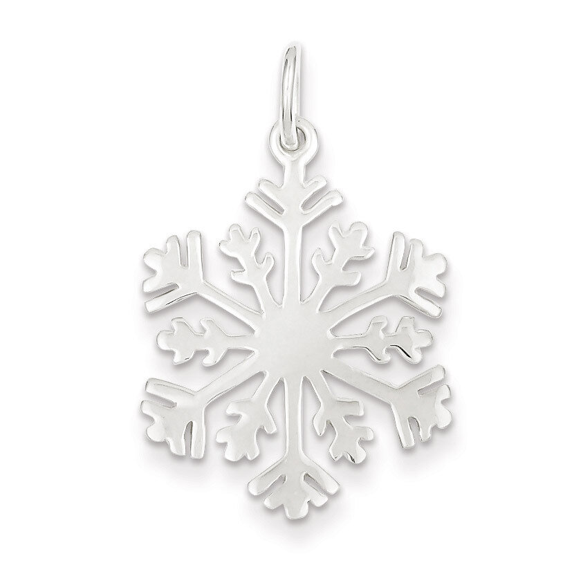 Snowflake Charm Sterling Silver Polished QC4750