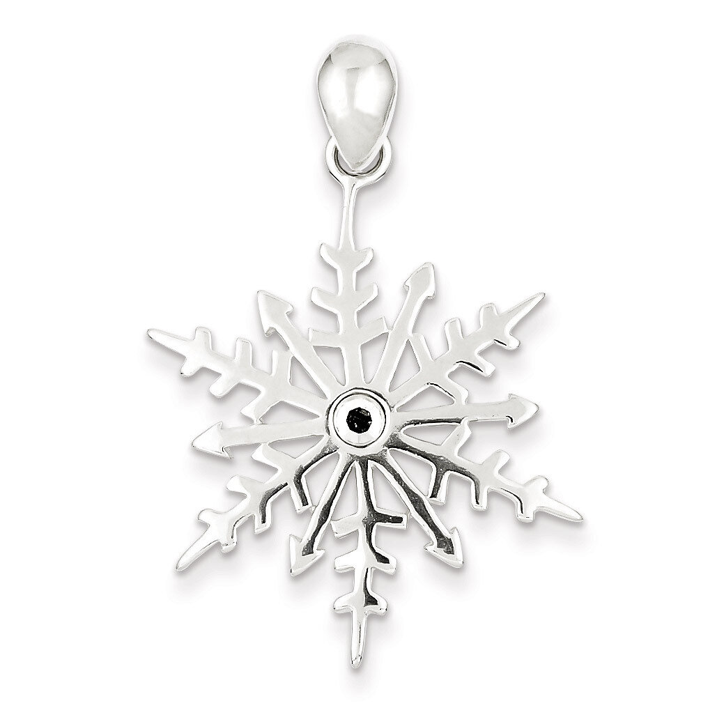 Snowflake with Stellux Crystal Pendant Sterling Silver QC4753, MPN: QC4753, 883957911533