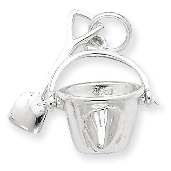 Shovel and Pail Charm Sterling Silver QC4860, MPN: QC4860, 723252404869