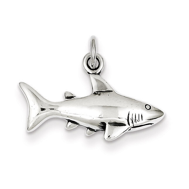 Antique Shark Charm Sterling Silver QC4869