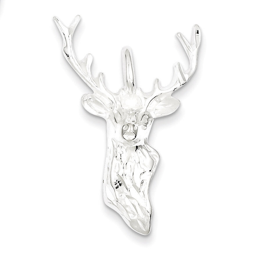 Bust of Buck Pendant Diamond-cut Sterling Silver QC4897, MPN: QC4897, 883957569222