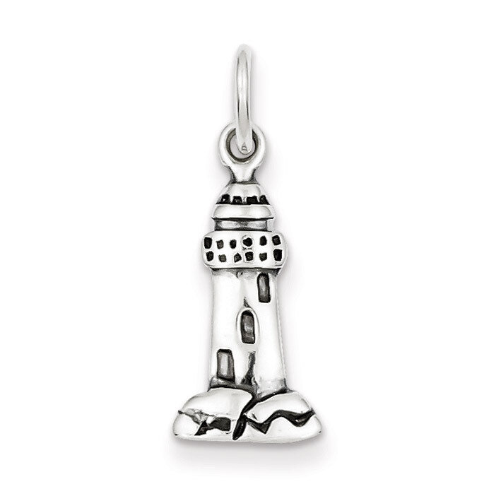 Lighthouse Charm Antiqued Sterling Silver QC4930