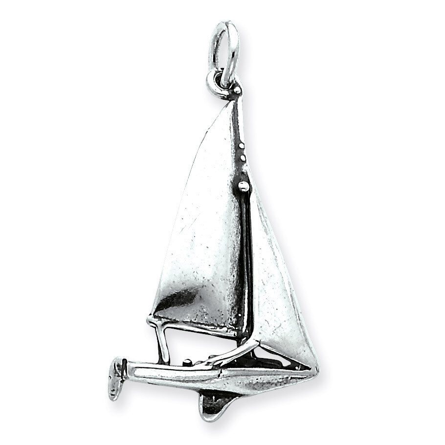 Sailboat Charm Antiqued Sterling Silver QC4961, MPN: QC4961, 883957563923