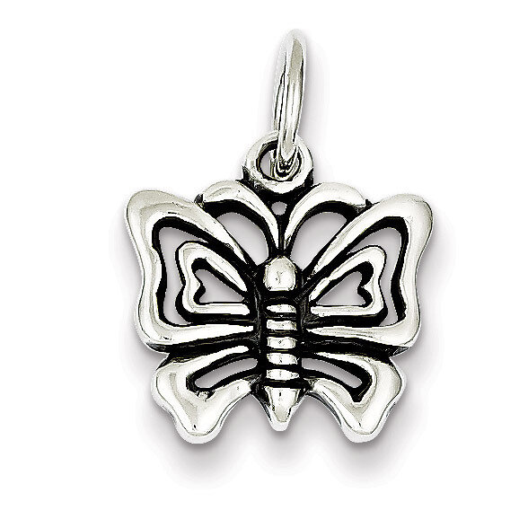 Antique Butterfly Charm Sterling Silver QC4983