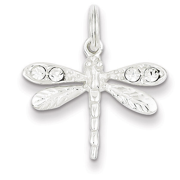 Preciosa Austrian Crystal Dragonfly Charm Sterling Silver QC4994, MPN: QC4994, 723252163155