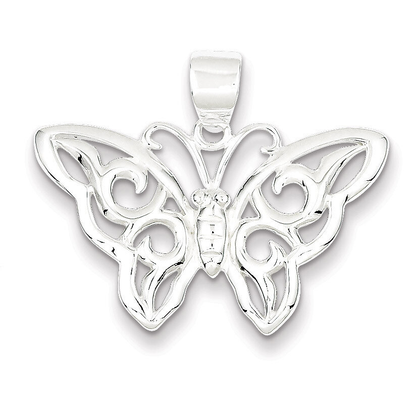 Butterfly Pendant Sterling Silver QC5007, MPN: QC5007, 723252414226