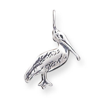 Pelican Pendant Antiqued Sterling Silver QC5022