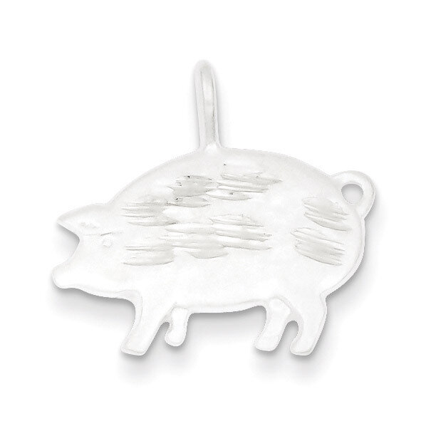 Pig Pendant Diamond-cut Sterling Silver QC5042