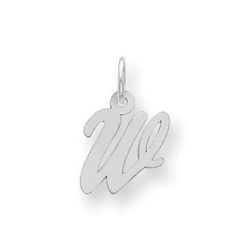 Script Initial W Charm Sterling Silver QC5080W, MPN: QC5080W, 883957518831