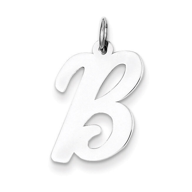Medium Script Initial B Charm Sterling Silver QC5082B, MPN: QC5082B, 883957432229