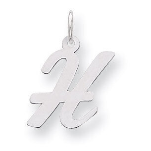 Medium Script Initial H Charm Sterling Silver QC5082H, MPN: QC5082H, 883957458847