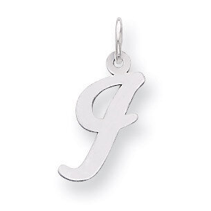 Medium Script Initial I Charm Sterling Silver QC5082I, MPN: QC5082I, 883957458854