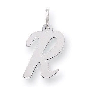 Medium Script Initial R Charm Sterling Silver QC5082R, MPN: QC5082R, 883957495859