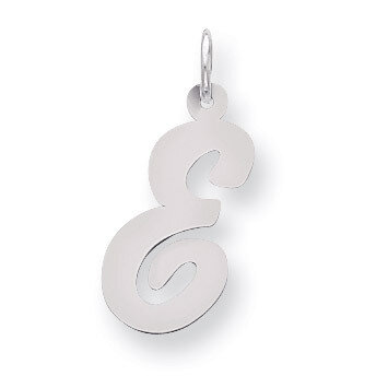 Script Initial E Charm Sterling Silver QC5084E, MPN: QC5084E, 883957030999