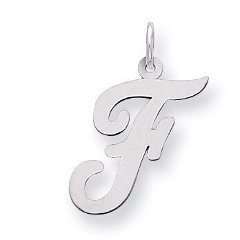 Script Initial F Charm Sterling Silver QC5084F, MPN: QC5084F, 883957031002