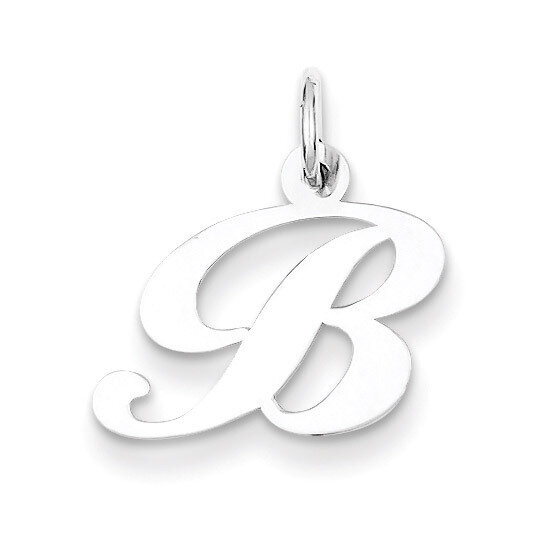 Script Initial B Charm Sterling Silver Fancy QC5086B, MPN: QC5086B, 883957572246