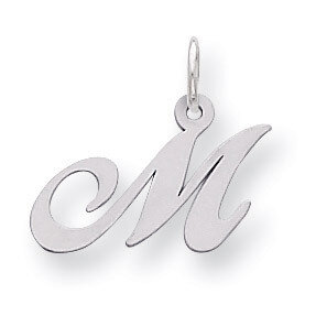 Script Initial M Charm Sterling Silver Fancy QC5086M, MPN: QC5086M, 883957575049