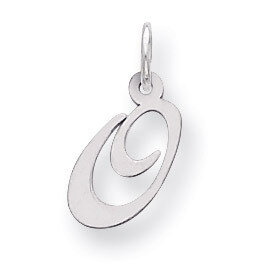 Script Initial O Charm Sterling Silver Fancy QC5086O, MPN: QC5086O, 883957577593