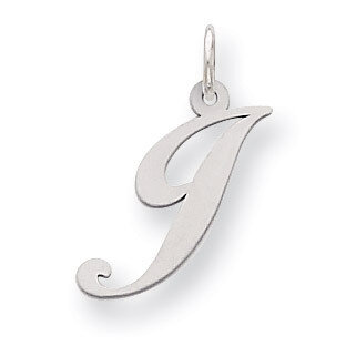 Script Initial J Charm Sterling Silver Fancy QC5088J, MPN: QC5088J, 883957030364