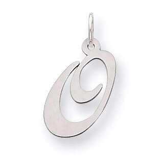 Script Initial O Charm Sterling Silver Fancy QC5088O, MPN: QC5088O, 883957030418