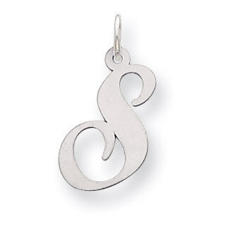 Script Initial S Charm Sterling Silver Fancy QC5088S, MPN: QC5088S, 883957030449