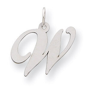 Script Initial W Charm Sterling Silver Fancy QC5088W, MPN: QC5088W, 883957030470