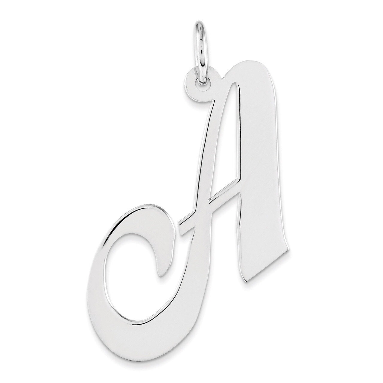 Script Initial A Charm Sterling Silver Fancy QC5090A, MPN: QC5090A, 883957571669