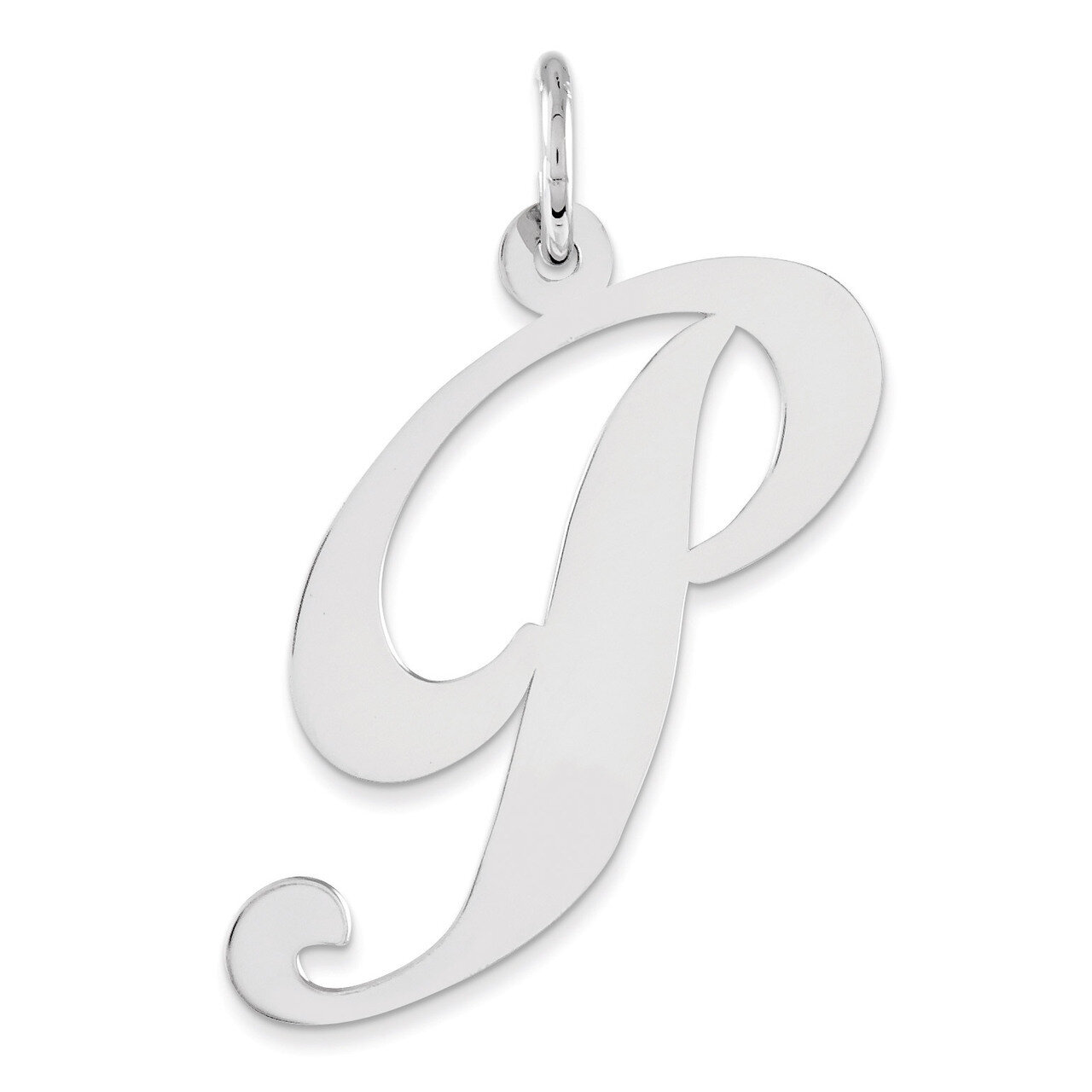 Script Initial P Charm Sterling Silver Fancy QC5090P, MPN: QC5090P, 883957518855