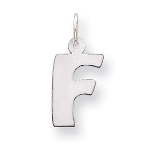 Bubble Block Initial F Charm Sterling Silver QC5091F, MPN: QC5091F, 886774976754