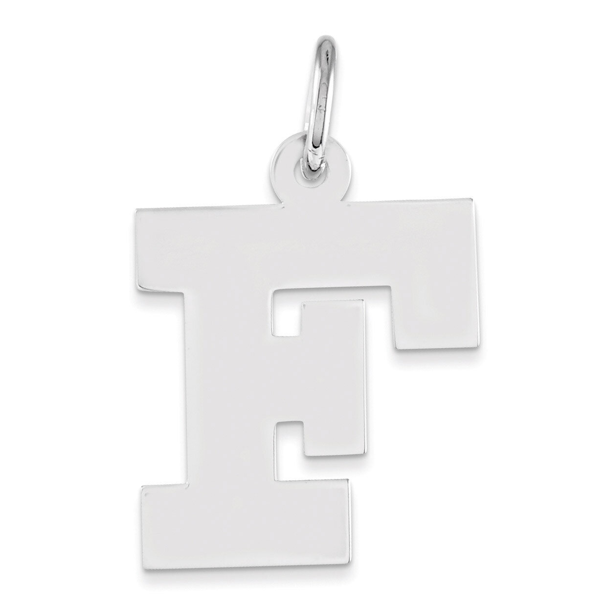 Block Initial F Charm Sterling Silver QC5095F, MPN: QC5095F, 191101182402