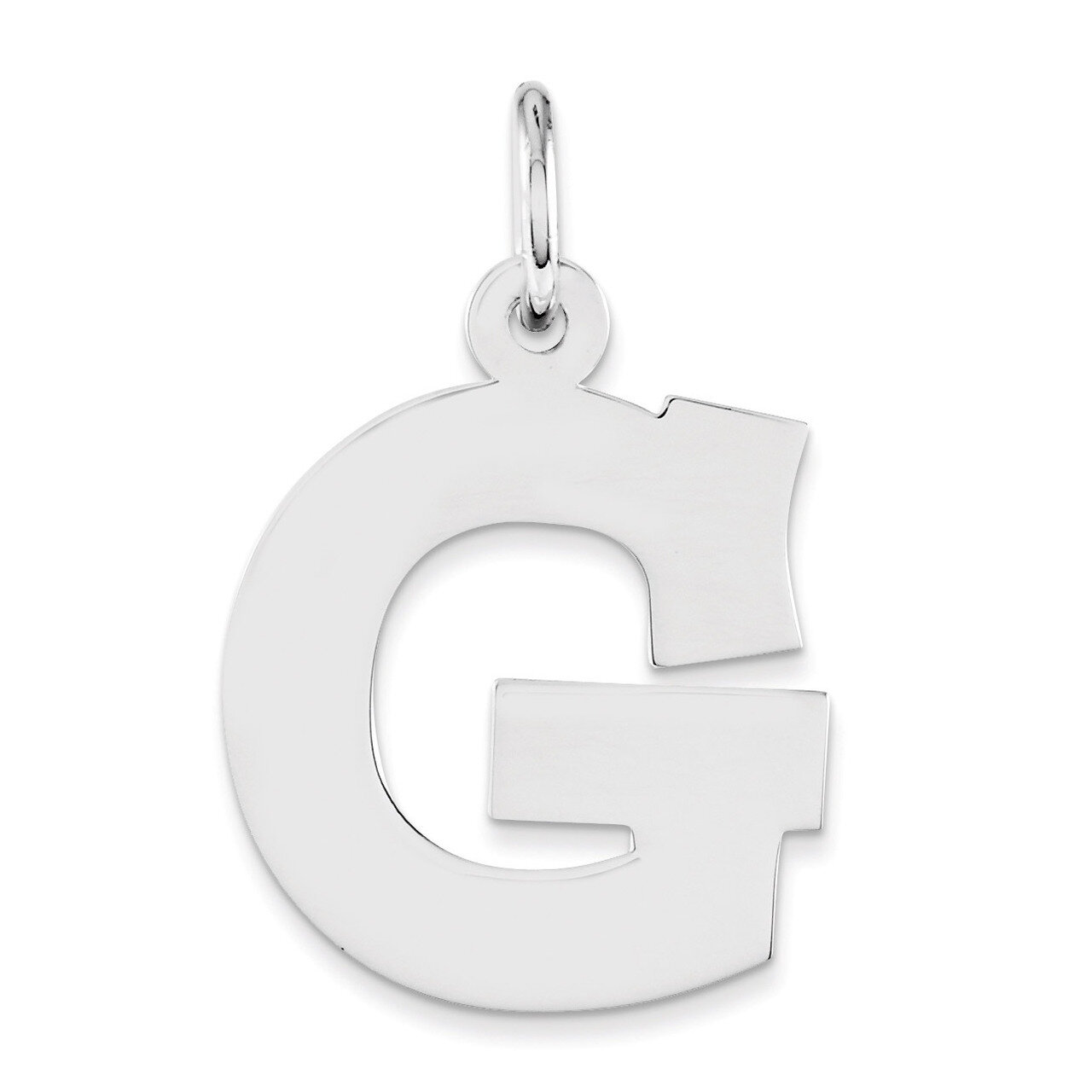 Block Initial G Charm Sterling Silver QC5095G, MPN: QC5095G, 191101182419