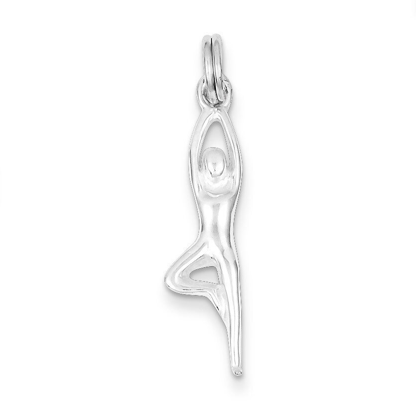 Yoga Charm Sterling Silver Polished QC5121, MPN: QC5121, 723252391367