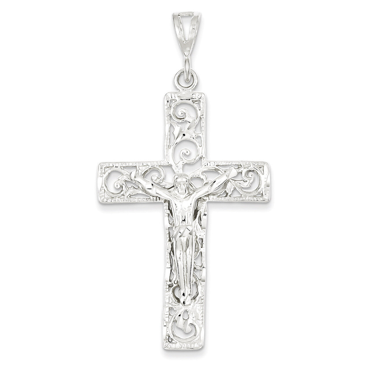 Crucifix Pendant Sterling Silver QC513, MPN: QC513, 883957912295