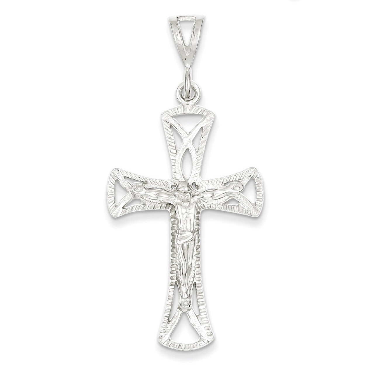 Crucifix Pendant Sterling Silver QC522