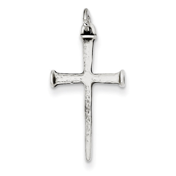 Nail Cross Pendant Antiqued Sterling Silver QC5237