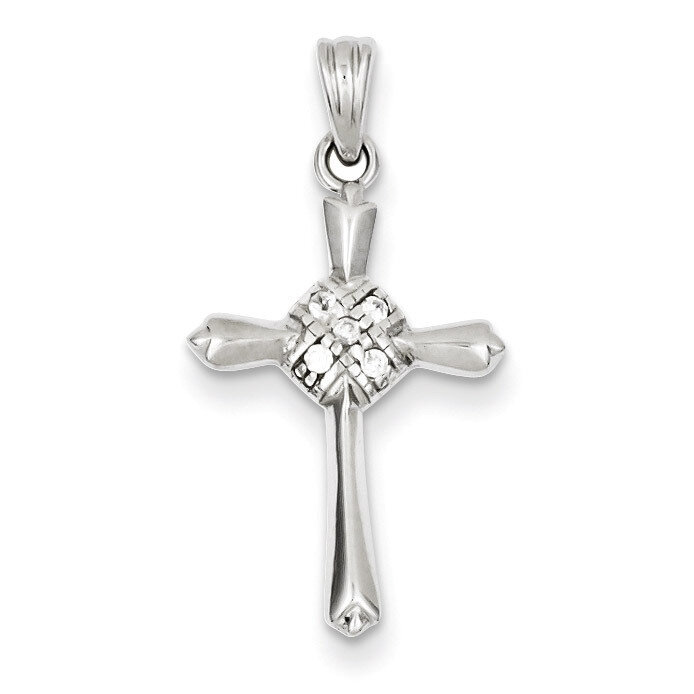 Celtic Cross Pendant Sterling Silver Diamond QC5245, MPN: QC5245, 883957912585