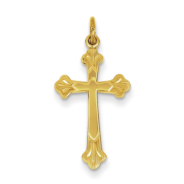 18K Gold Plating Cross Charm Sterling Silver QC5252, MPN: QC5252, 886774109442