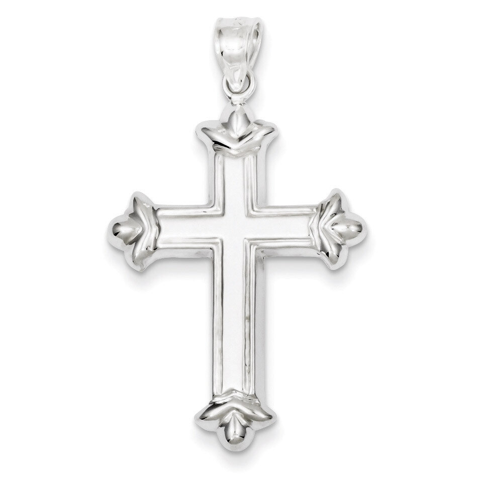 Fleur-de-lis Cross Pendant Sterling Silver Rhodium-plated QC5257, MPN: QC5257, 883957912615