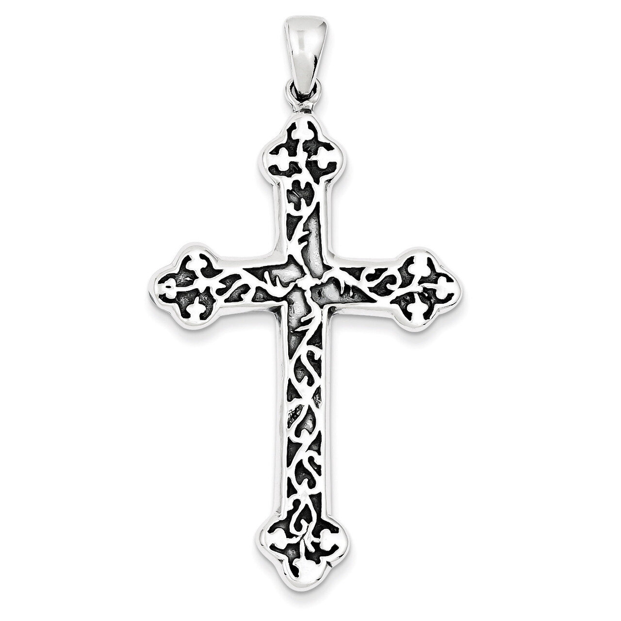 Thorn Cross Pendant Antiqued Sterling Silver QC5274, MPN: QC5274, 883957912714