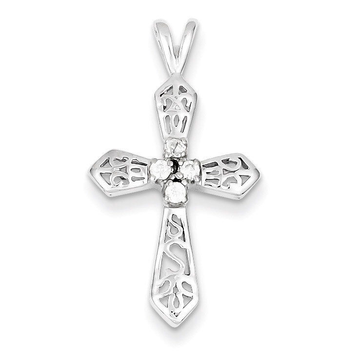 Passion Cross Pendant Sterling Silver Diamond QC5342, MPN: QC5342, 883957912929