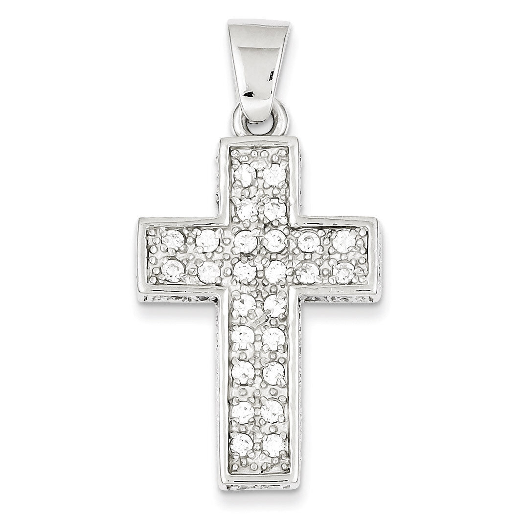 Latin Cross Pendant Sterling Silver Diamond QC5350, MPN: QC5350, 883957912967