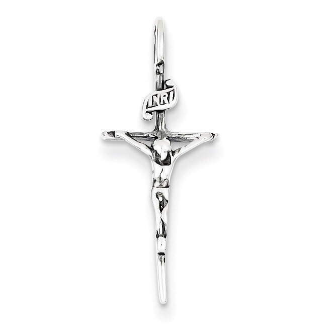INRI Crucifix Pendant Antiqued Sterling Silver QC5411, MPN: QC5411, 883957913162
