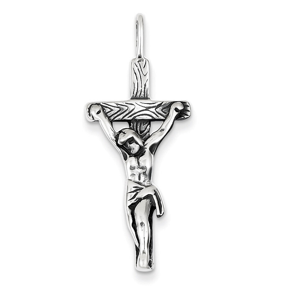 Crucifix Pendant Antiqued Sterling Silver QC5412, MPN: QC5412, 883957913179