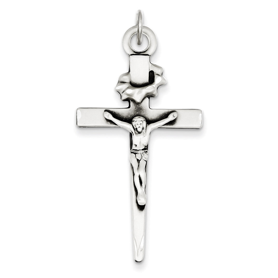 Crucifix Pendant Antiqued Sterling Silver QC5434, MPN: QC5434, 883957495897