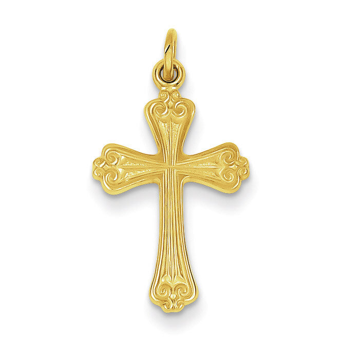 24k Gold-plated Cross Charm Sterling Silver QC5449, MPN: QC5449, 883957501130