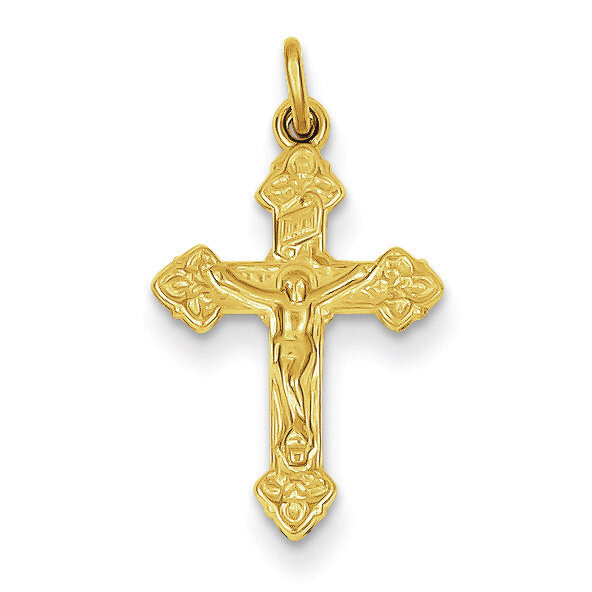 24k Gold-plated INRI Crucifix Charm Sterling Silver QC5450, MPN: QC5450, 883957488509