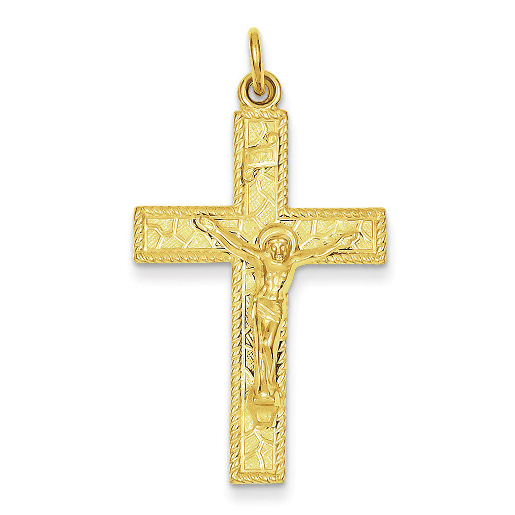 24k Gold-plated INRI Crucifix Pendant Sterling Silver QC5466, MPN: QC5466, 883957597720