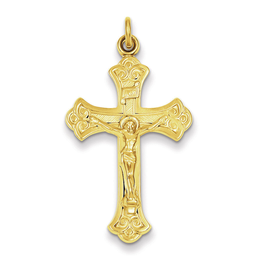 24k Gold-plated INRI Crucifix Pendant Sterling Silver QC5469, MPN: QC5469, 883957495903